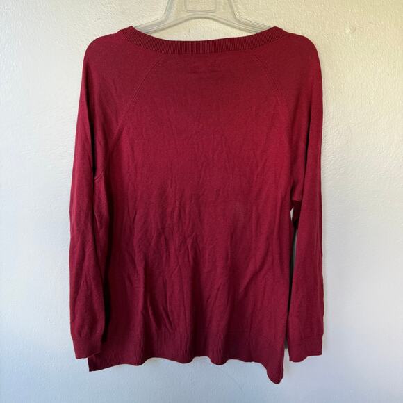 Lucky Brand red v neck pullover sweater size XL new - Picture 6 of 9